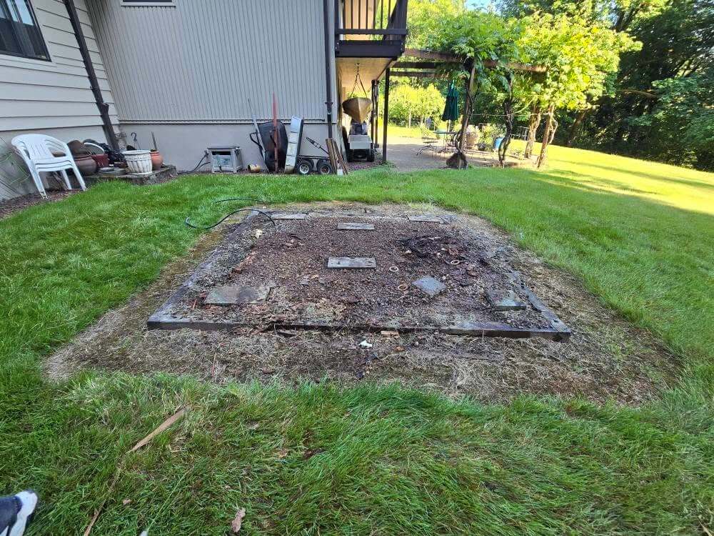 Hot tub removal — After