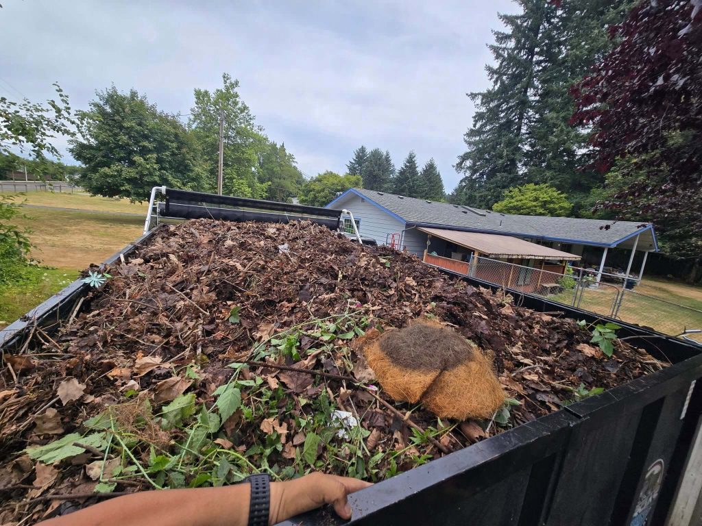 Branches and yard waste collected for hauling